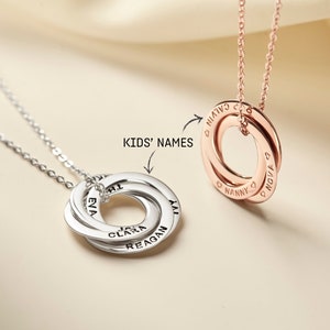 Custom Jewelry For Mom, Moms Day Gifts, Mum Necklace With Names, Gifts For Mum From Daughter, Mothers Jewelry Necklace image 2