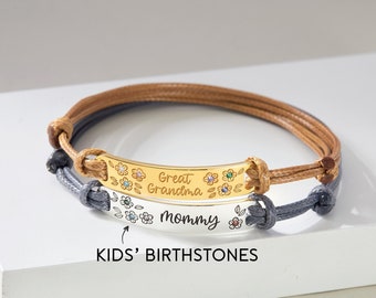 Mother Birthstone Bracelet, Personalized Gift for Mom, Mom's Bracelet, Kids Birthstone Jewelry, Mother's Day Bracelet For Mom, Nana Gift