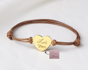 Actual Handwriting Bracelet, Custom Signature Bracelet, Sympathy Gift, Memorial Bracelet, Mothers Day Gift for Her,Handwriting Jewelry