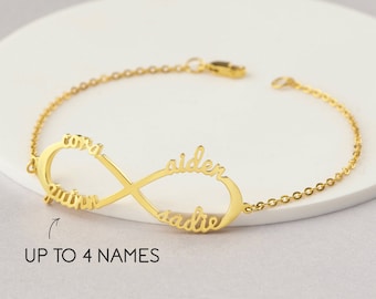 Mothers Bracelet Kids Names, Mom Jewelry, Children Name Jewelry,Bracelet For Mothers Day, Infinity Bracelet With Names, Mom Jewelry Bracelet