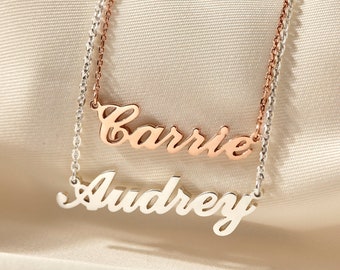 Carrie Name Necklace, Custom Name Necklace For Teen Girls, Niece Necklace, High School Girl Gift, Teen Girl Gift, Birthday Gift For Her