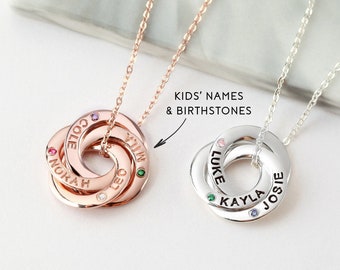 Moeders dag ketting met namen, geboortesteen ketting voor moeder, moeder ketting met kindernamen, familieketting, moeder sieraden, schoonmoeder cadeau