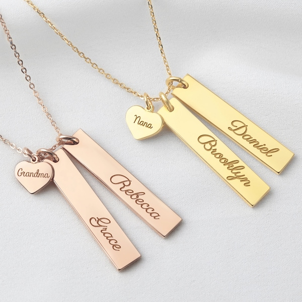 Nana Mothers Day Gifts, Grandmother Necklace With Names, Personalized Grandma Jewelry, Grandchildren Name Necklace, Grandmother Gift