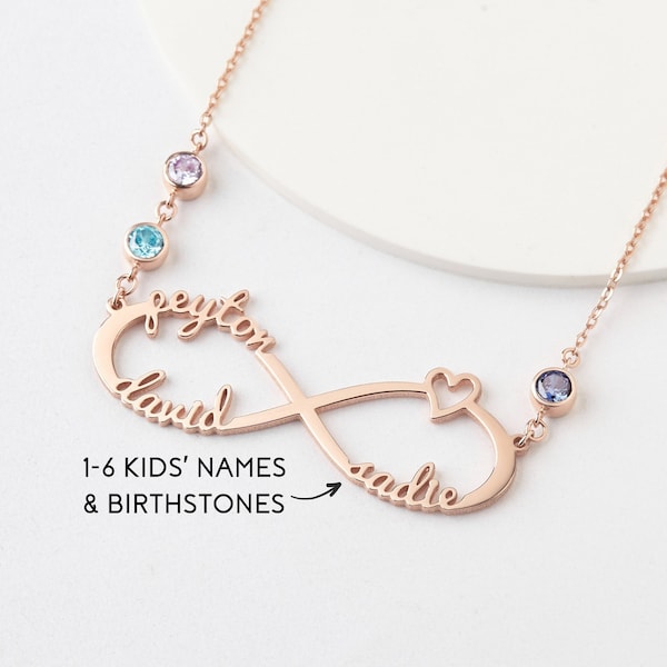 Mom Necklace Birthstone, Mother Jewelry With Birthstones, Mom Necklace With Kids Names, Children Birthstone Jewelry, Mothers Day Necklace