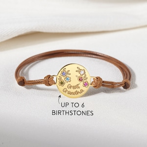 Grandmother  Jewelry Gift, Personalized Gift For Grandma, Grandmom Birthstone Bracelet, Birthstone Jewelry For Nana, Nana Jewelry