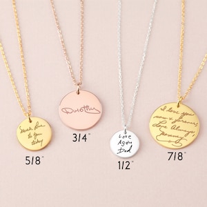 Handwritten Necklace, Custom Signature Necklace, Handwriting Jewelry, Loss Of Mother, Personalized Women Necklace, Gift For Her