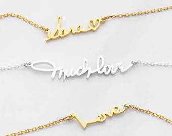 DAINTY signature necklace • Handwriting necklace in sterling silver • Keepsake necklace • Memorial gift • Keepsake necklace CHN13