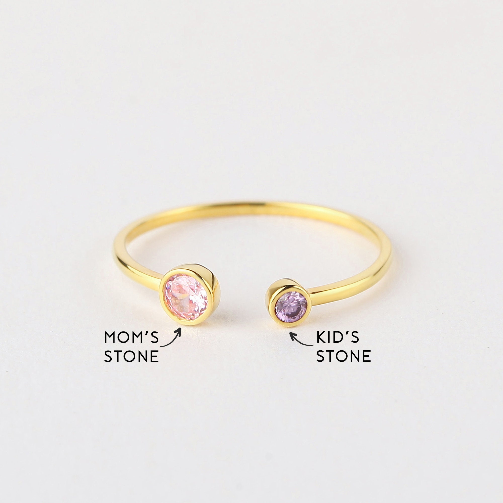 Mother Daughter Rings Birthstone Ring For Mom New Mom Ring Etsy