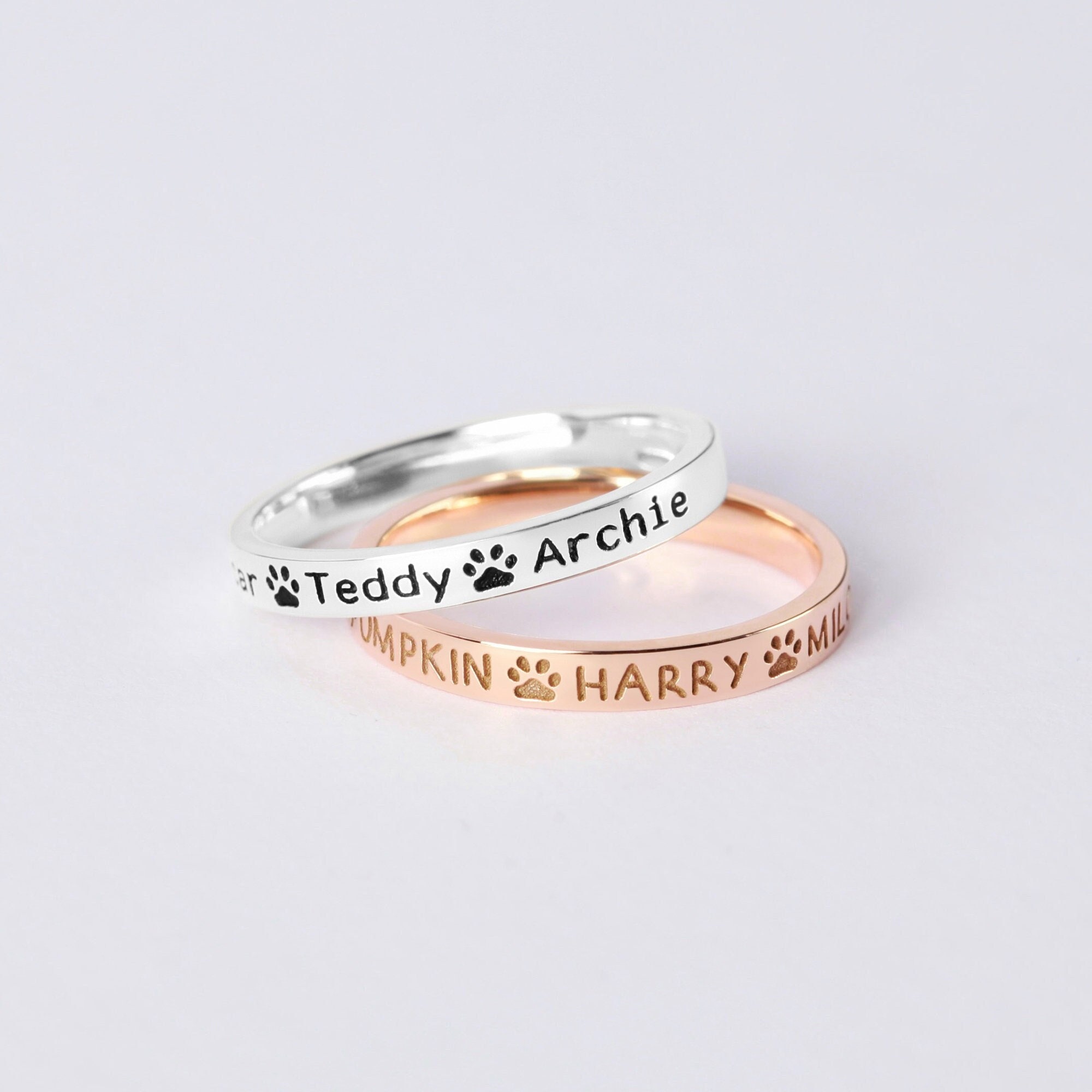 Dog name ring outlet