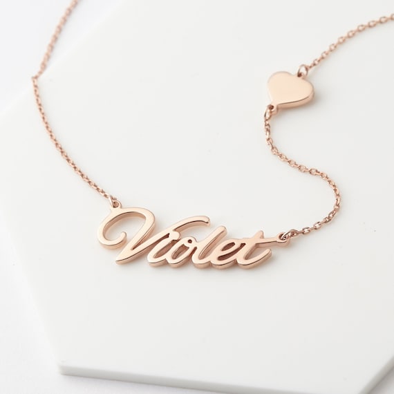 Collier prénom fille Cadeaux pour préados Bijoux de Saint-Valentin