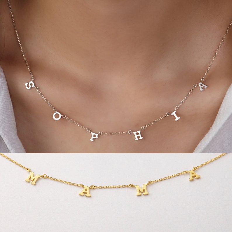 Name Necklace Choker Young Niece Gift Tween Girl Jewelry Etsy