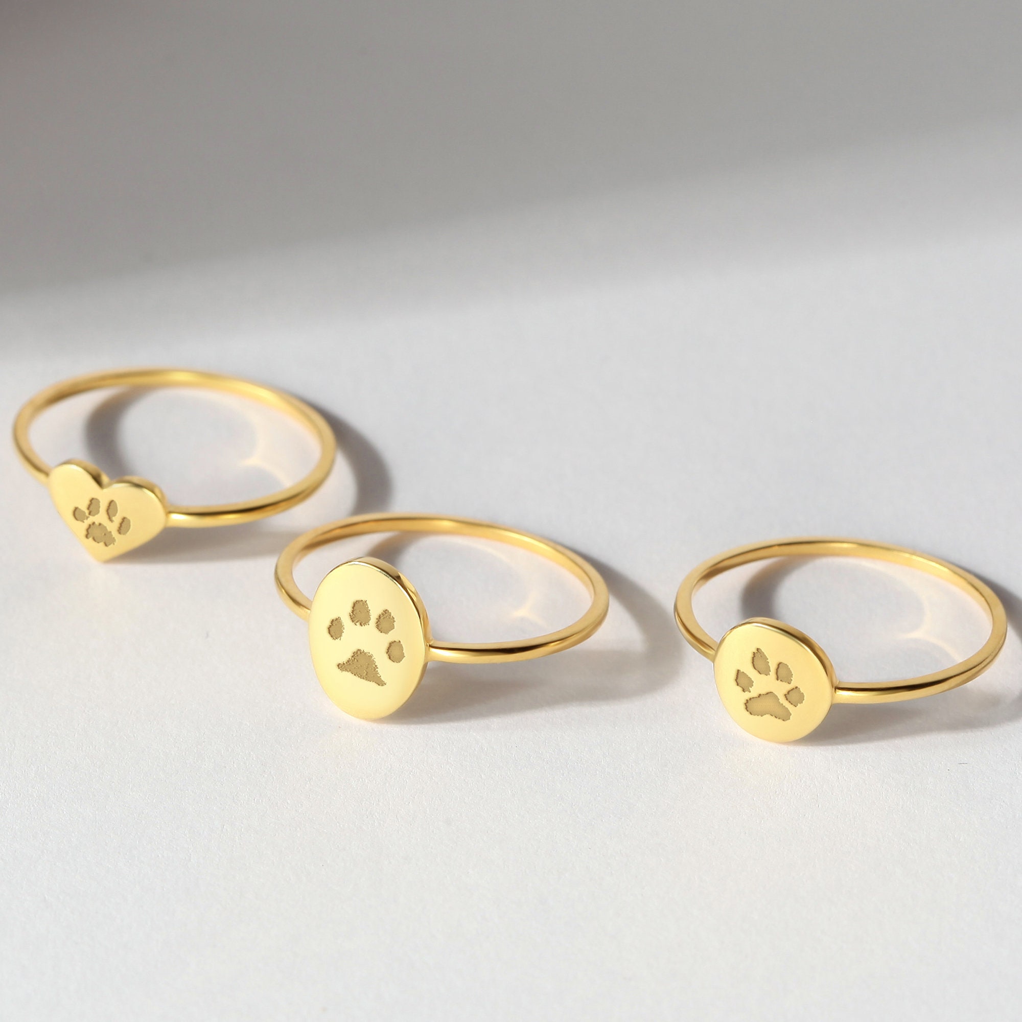 Actual Paw Print Ring Pet Memorial Ring Dog Memorial Gift Etsy UK