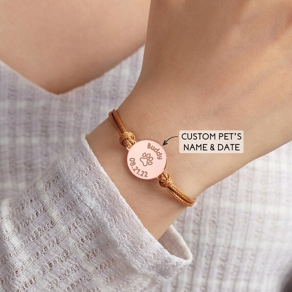 Dog bracelet 2024 with name
