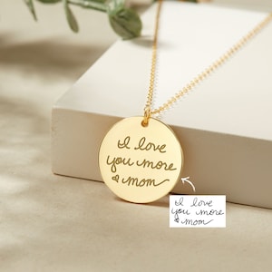 Handwriting Necklace, Mothers Day Gift, Personalized Handwriting Jewelry, Signature Necklace, Jewelry with Handwriting, Sympathy Gift image 5