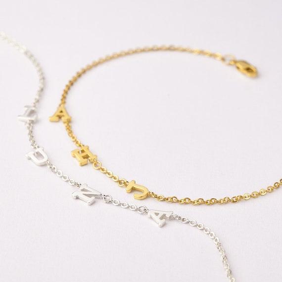Multiple cheap initial bracelet