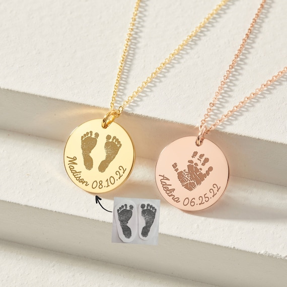 Baby print hotsell necklace