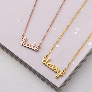 Daughter Necklace, Gifts For Girls, Kid Name Necklace, Toddler Name Jewelry, Baby Personalized Necklace, Young Girl Birthday Gift