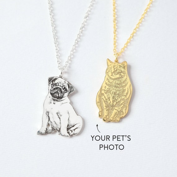 Buy Pet Photo Necklace Engraved Pet Necklace Custom Dog Necklace