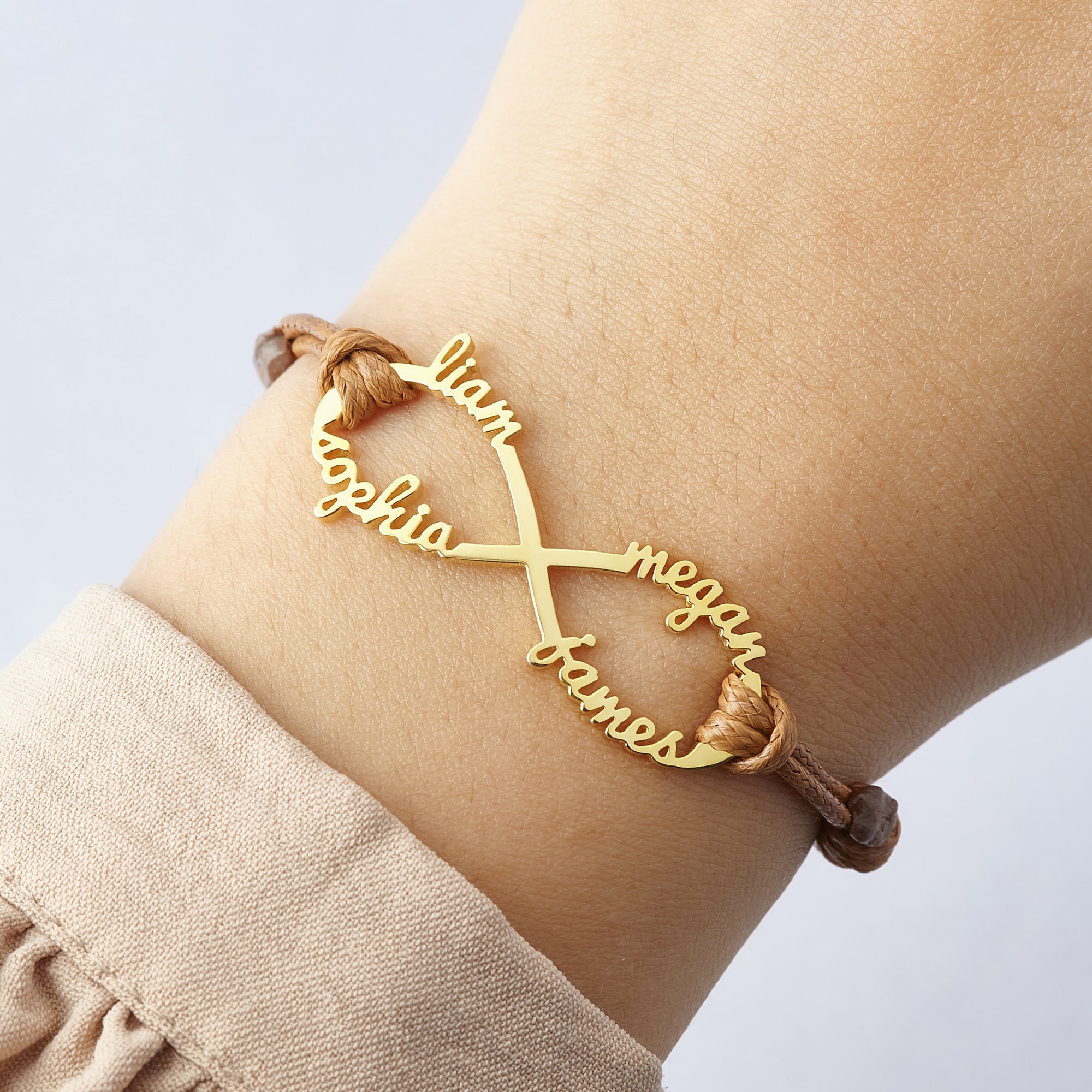 Mom Bracelet With Kids Names Mothers Day Bracelet Infinity
