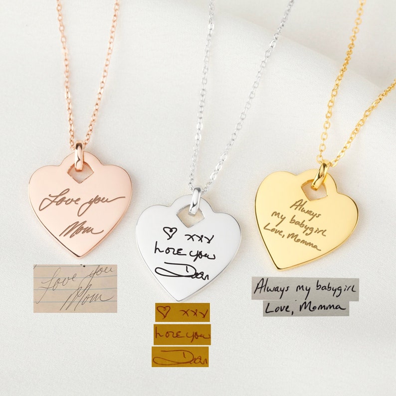 Personal Signature Jewelry Memorial Jewelry Handwriting Etsy