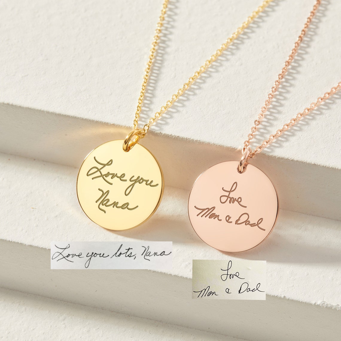 Handwriting Necklace Memorial Gift Birthday Gift for Her - Etsy