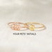 Custom Dog Cat Ring, TINY Pet Lover Ring, Engraved Pets Initials, Family Animal Jewelry, Dog Mom Gifts, Pet Lover Jewelry, Memorial Jewelry 