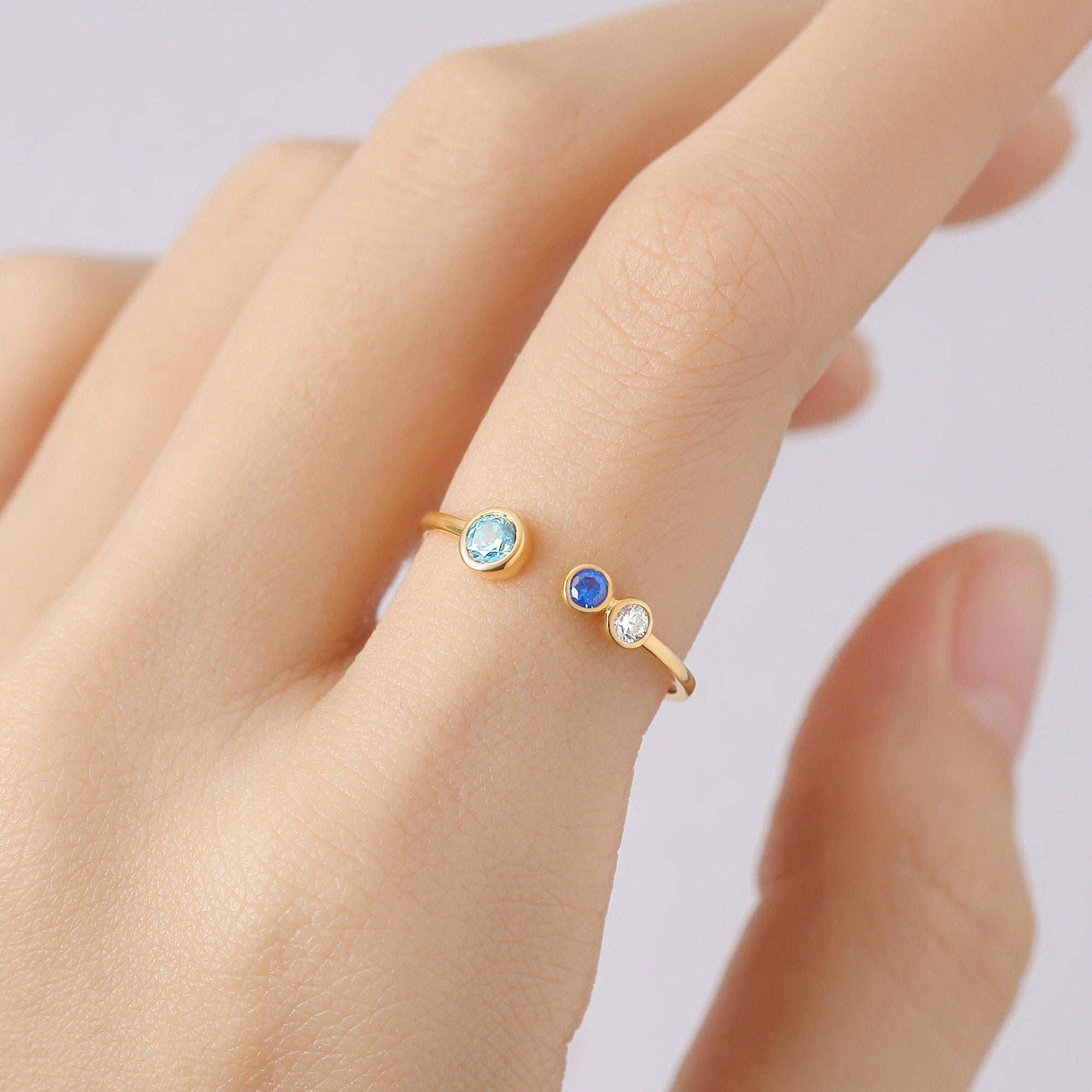 Mother Daughter Rings Birthstone Ring For Mom New Mom Ring Etsy