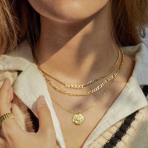 Affordable nameplate necklace sale