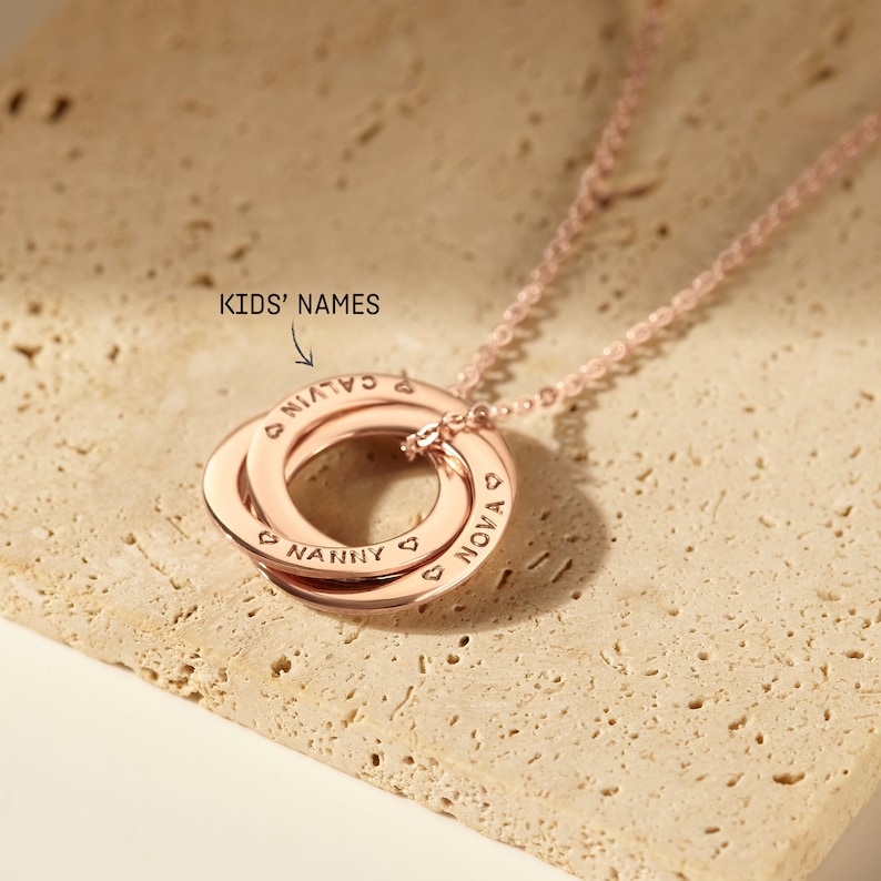 Nana Necklace With Kids Names Grandkids Necklace Grammy Silver Jewelry Necklace Mother In Law Necklace Mimi Gift image 2