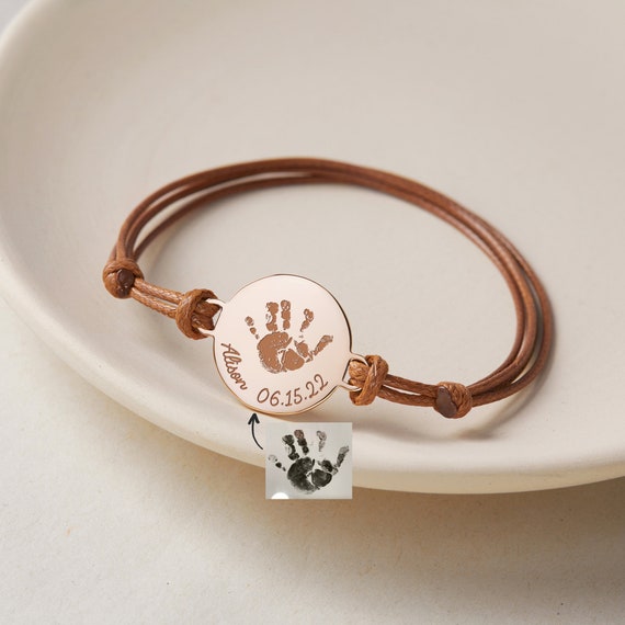 Baby handprint best sale bracelet