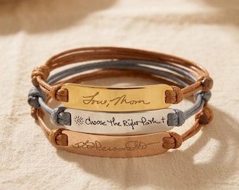 Handwritten Bracelet, Handwriting Bracelet 14k Gold, Grandma Mothers Day, Personalized Memorial Bracelet, Memorial Gift, Gifts For Mom