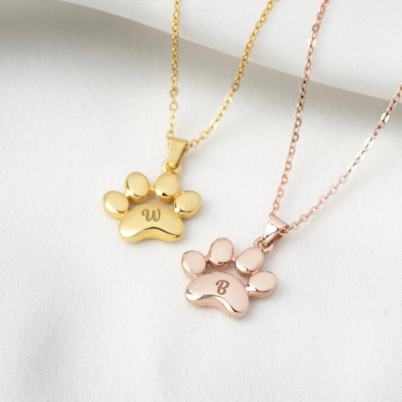 Initial Pet Name Necklace Dog Mom 