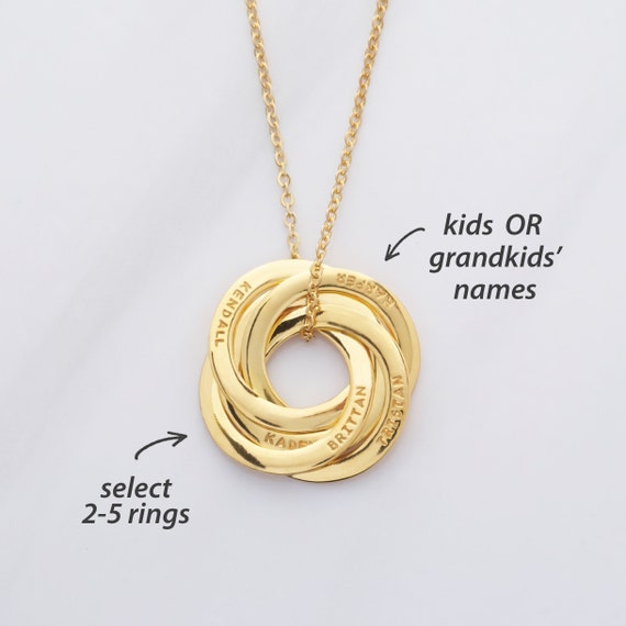 Custom Gift for Nana Granny Necklace With Kids Names Grandkids