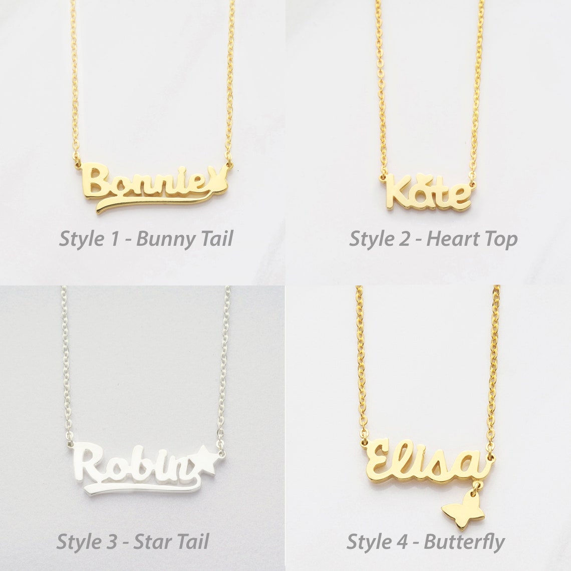 Girl Name Necklace Baby Name Necklace Name Charm Necklace Etsy