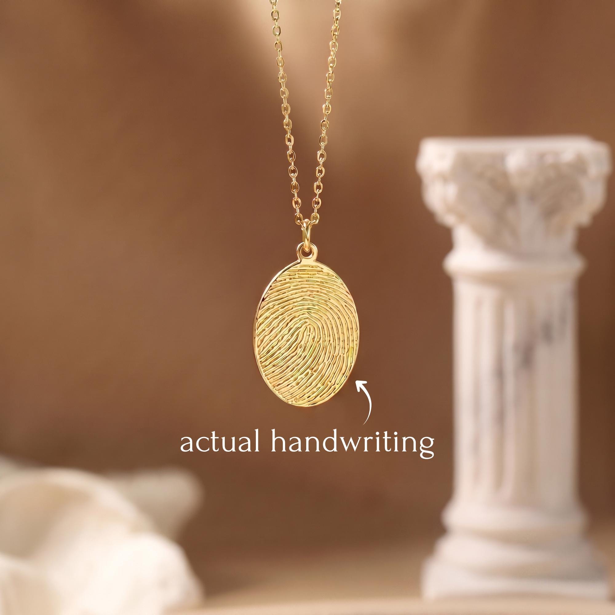 Fingerprint Necklace, Thumbprint Necklace Silver, In Memory Of Dad…