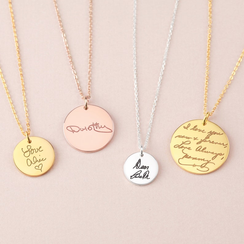 Handwriting Necklace, Mothers Day Gift, Personalized Handwriting Jewelry, Signature Necklace, Jewelry with Handwriting, Sympathy Gift image 4