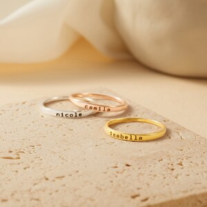 Etsy Name Rings Stackable Custom Mom Ring, Name Ring, Personalized Rings, Name Jewelry, Stackable ...