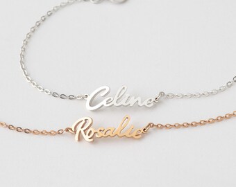 Cursive name bracelet deals