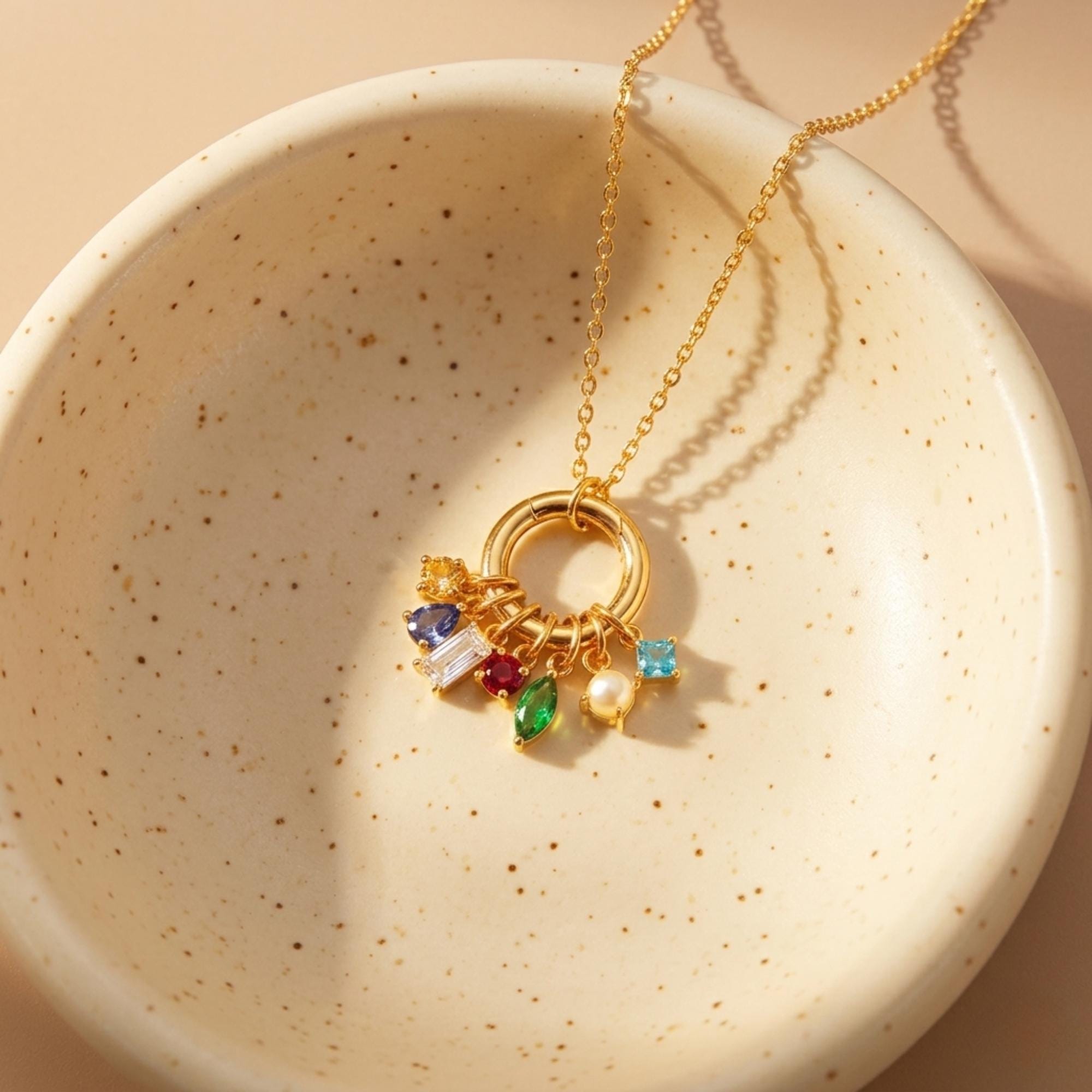 Birthstone Necklace You Can Add To - Etsy