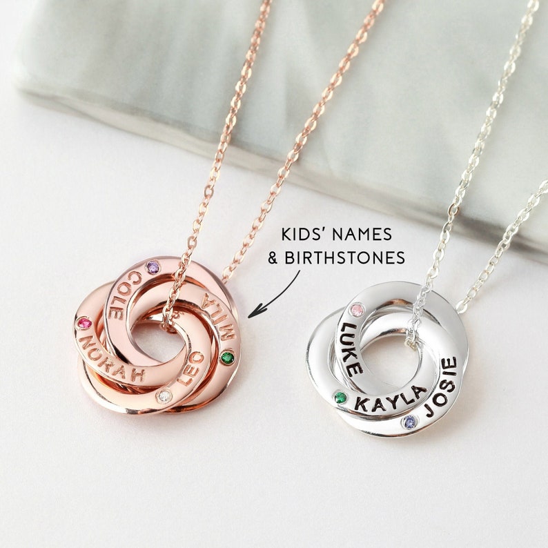 Mothers Day Necklace With Names, Birthstone Necklace For Mom, Mom Necklace With Kids Names, Family Necklace, Mom Jewelry, Mother In Law Gift image 1