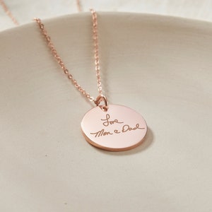 Handwriting Necklace, Mothers Day Gift, Personalized Handwriting Jewelry, Signature Necklace, Jewelry with Handwriting, Sympathy Gift image 7