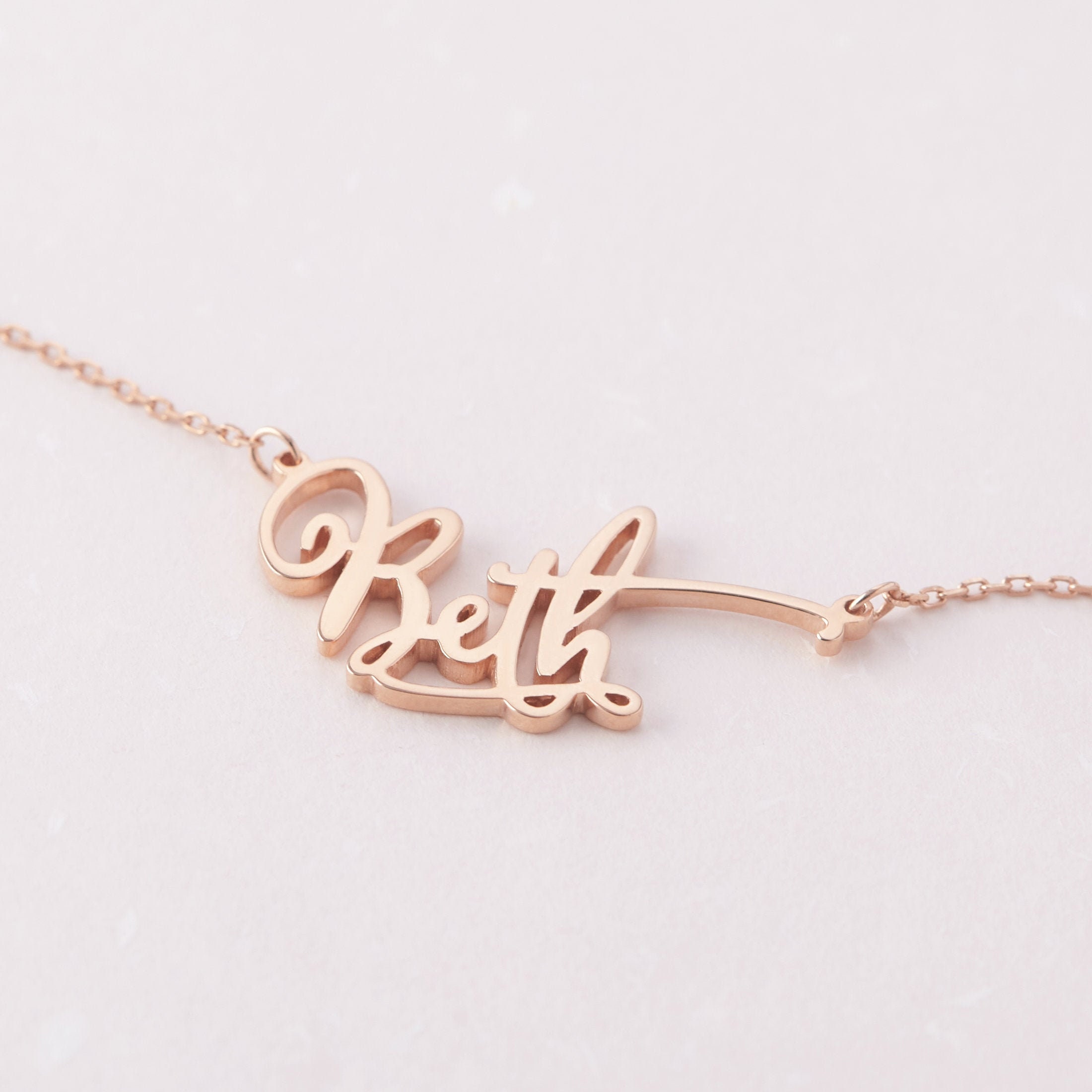 Tween Girl Jewelry Name Necklace Rose Gold Teen Girls Etsy