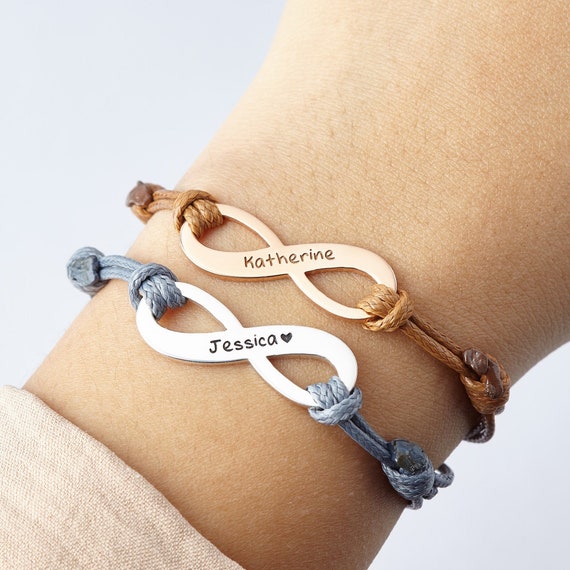 Personalised Infinity Bracelet Duo By Merci Maman | notonthehighstreet.com
