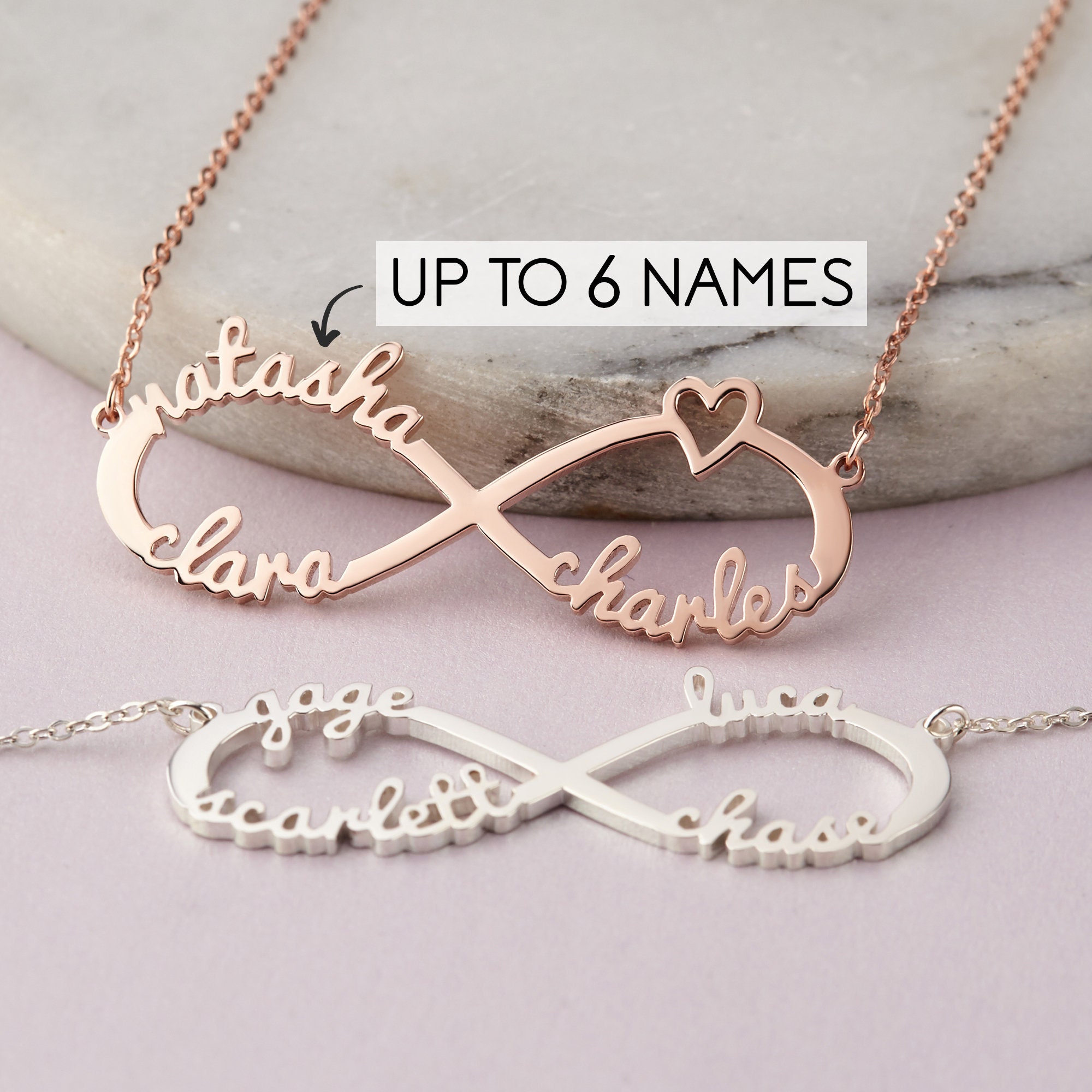 Infinity Name Necklace Mom Necklace 