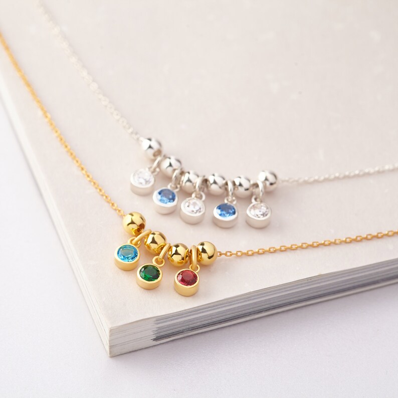 children's birthstone necklace for mom