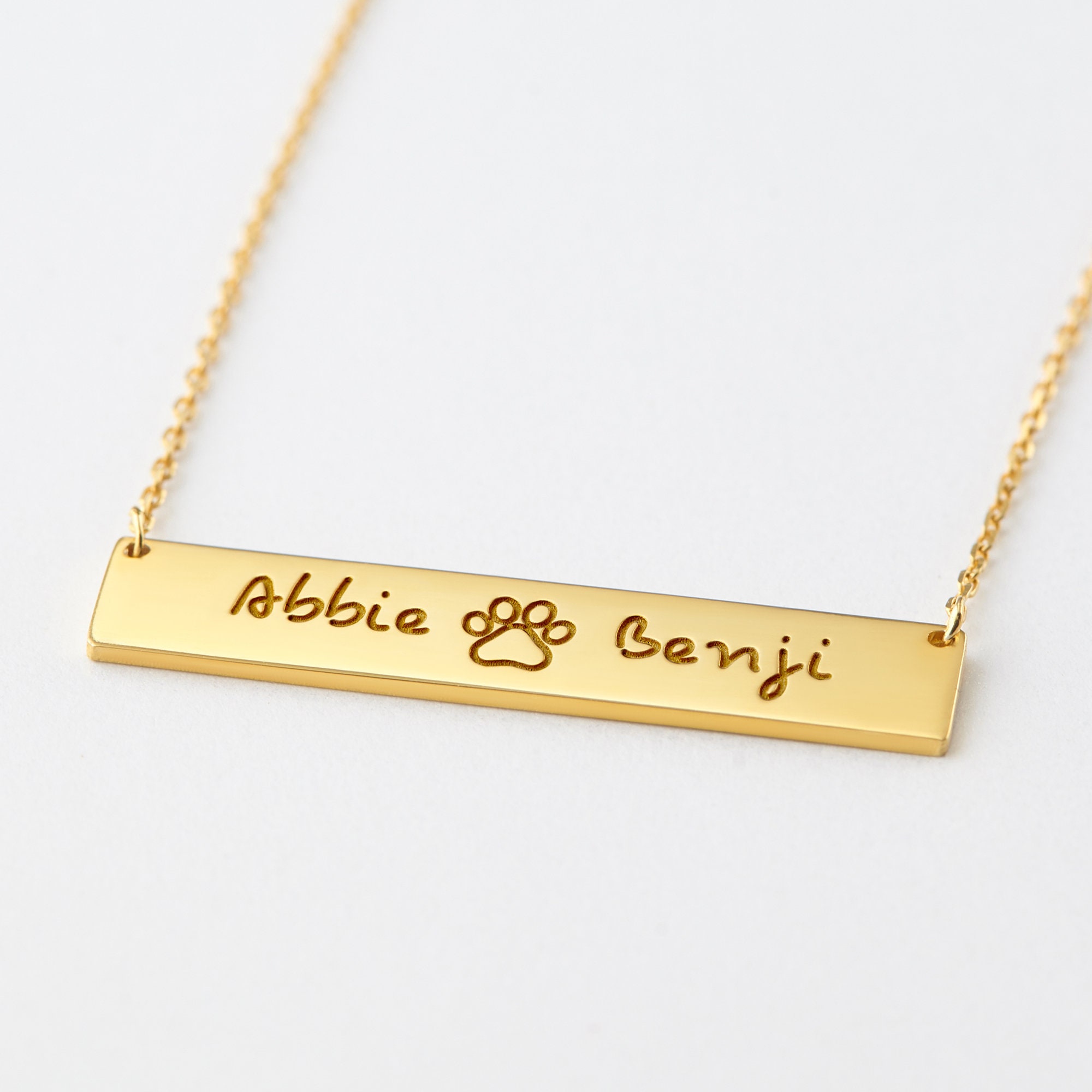 Dog Necklace Personalized Custom Pet Jewelry Pet Name Etsy