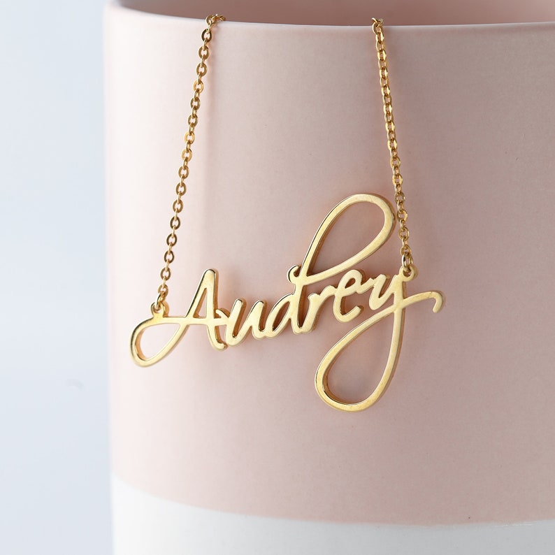 Nameplate Necklace Silver Name Necklace Teen Girl Necklace Etsy