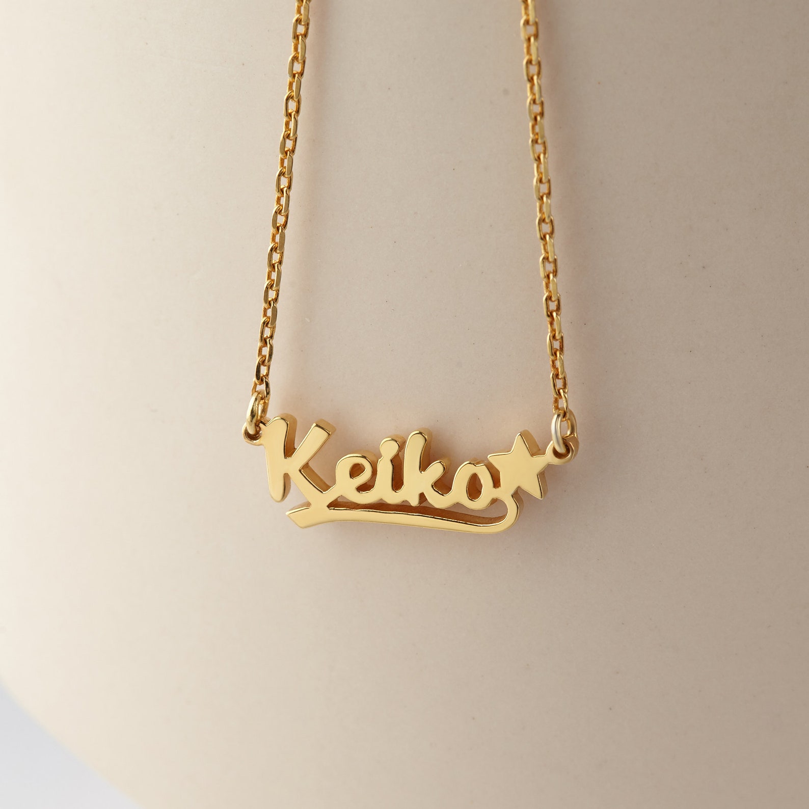 Girl Name Necklace Baby Name Necklace Name Charm Necklace Etsy