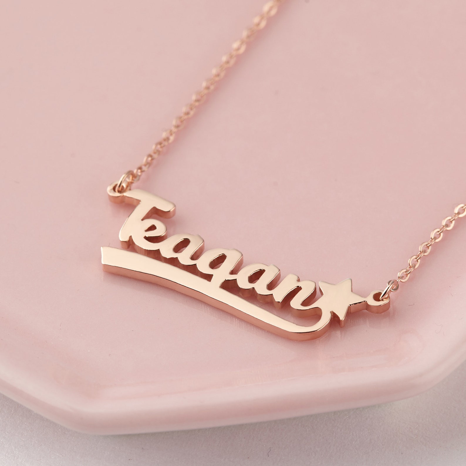 Girl Name Necklace Baby Name Necklace Name Charm Necklace Etsy