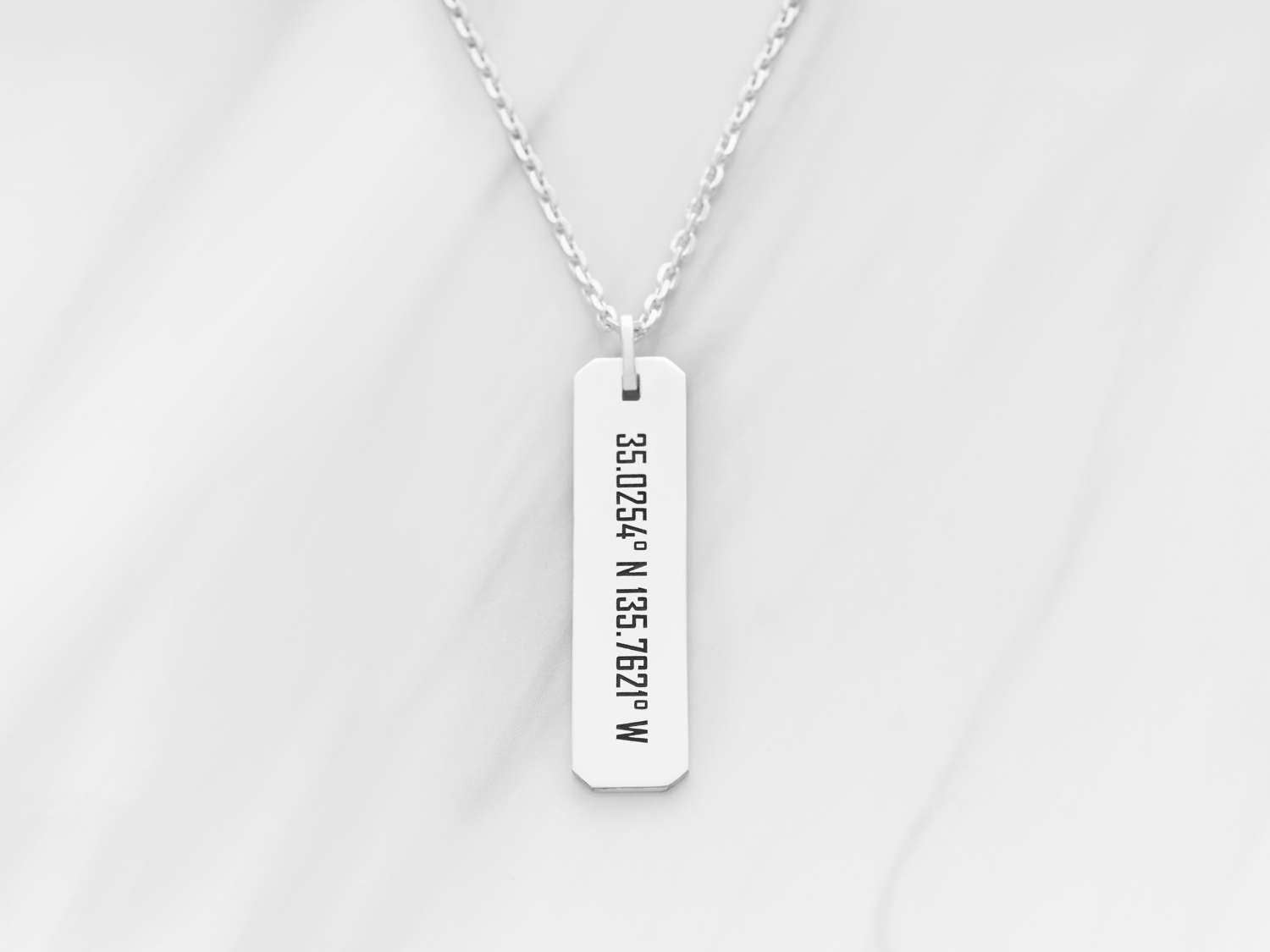 Men Coordinates Necklace Personalized Men Jewelry Gift for Him